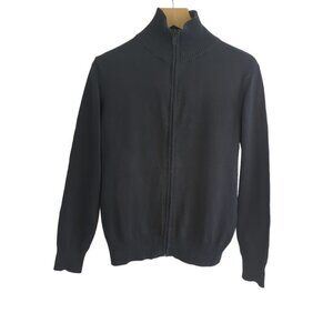 Zara Zip Mock Neck Cardigan Sweater